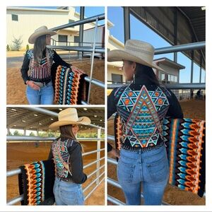 Western show vest with matching pad for an additional price